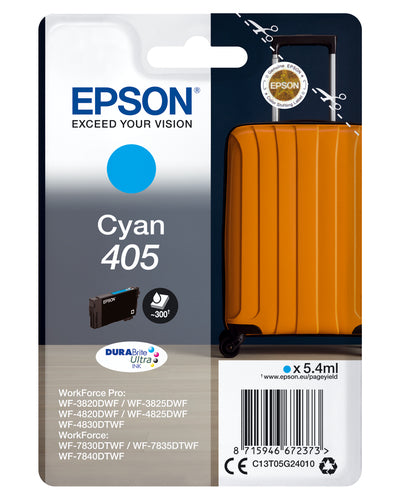Epson Cyan 405 DURABrite Ultra Ink ink cartridge 1 pc(s) Compatible Standard Yield Epson Cyan 405 DURABrite Ultra Ink ink cartridge 1 pc(s) Compatible Standard Yield